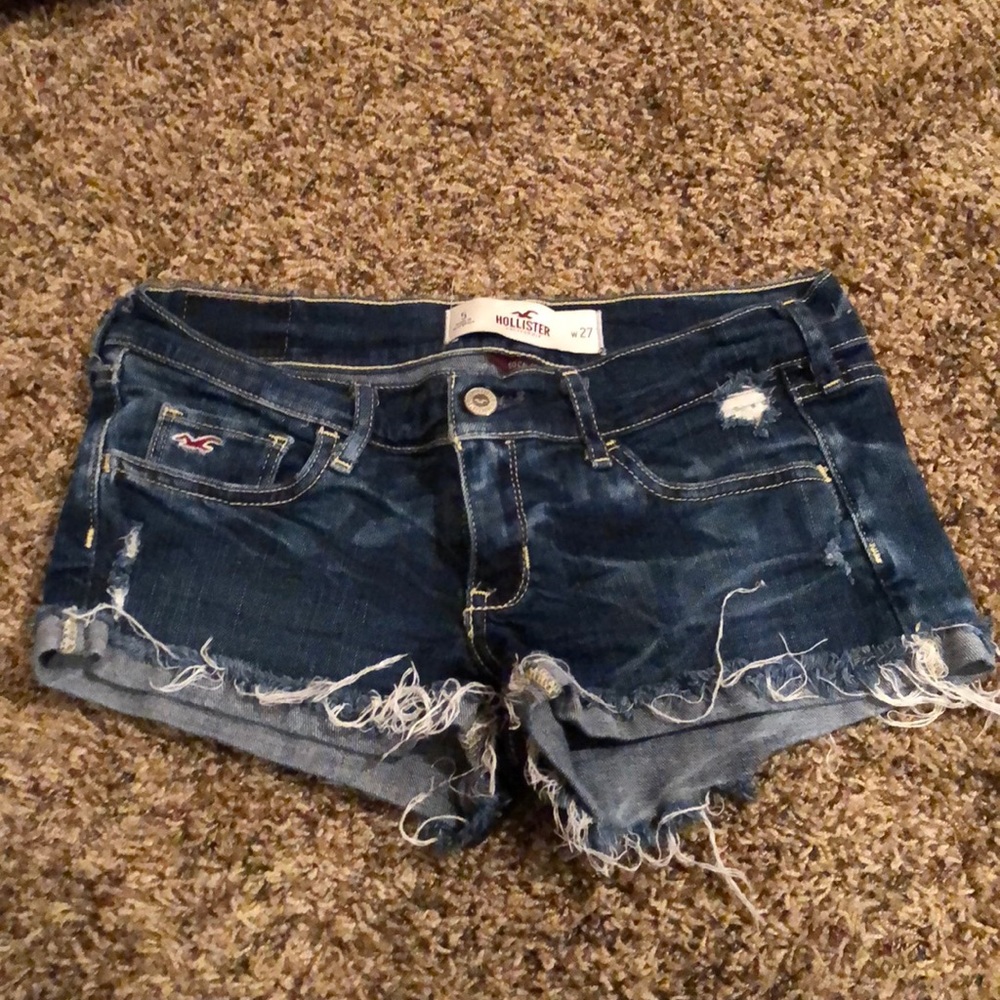 Dark wash Hollister jeans shorts
